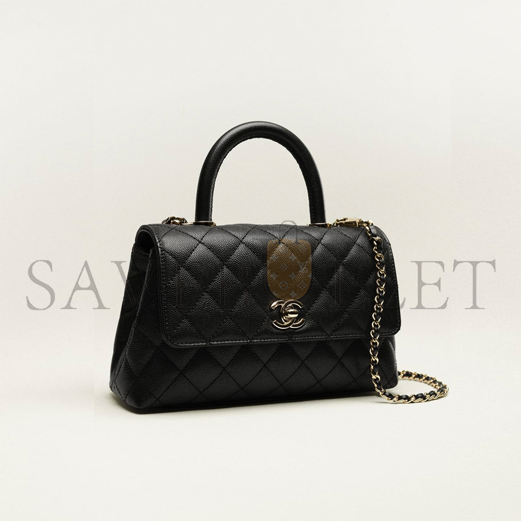 CHANEL SMALL TOP HANDLE FLAP BAG A92990 (24*14*10cm)